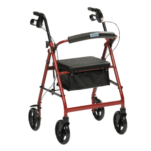 Walking frame with seat and wheels for seniors or rehabilitating