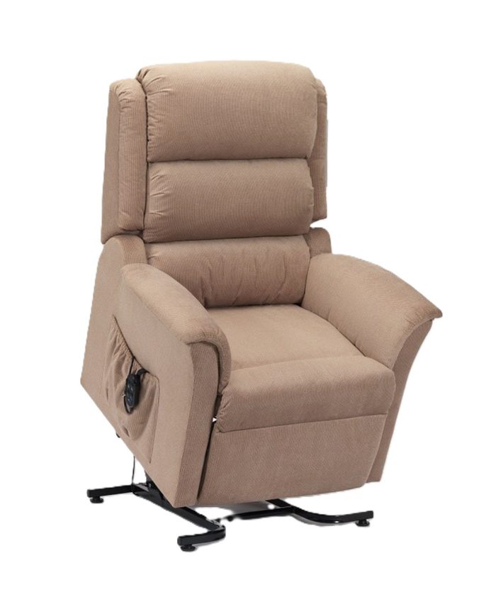 Portland Petite Recliner Dual Motor lift assist function mushroom beige