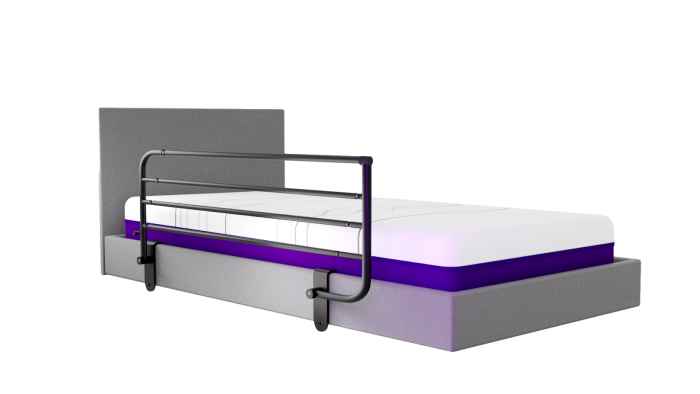 Full length side rail with bed no background