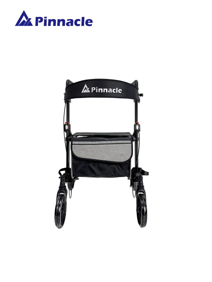 Pinnacle Steadystep Rollator black front view